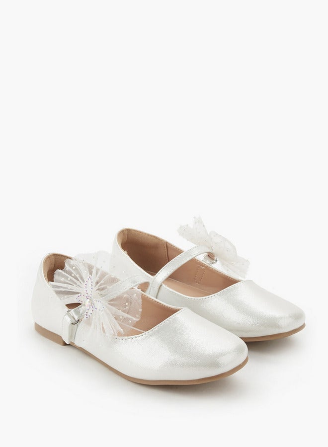 سيليست حذاء باليرينا مزين بفراشات للبنات - Image 3